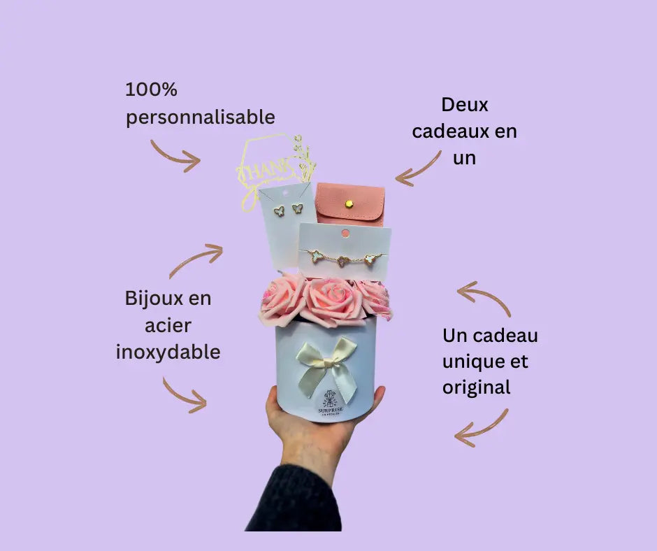 Boites fleuries- 2 bijoux Ma boutique